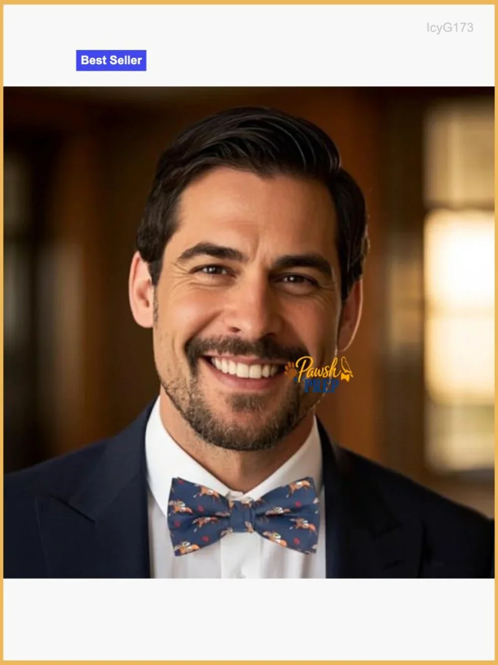Pre-Tied Bow Tie Adjustable Strap Animal Print Polyester Microfiber